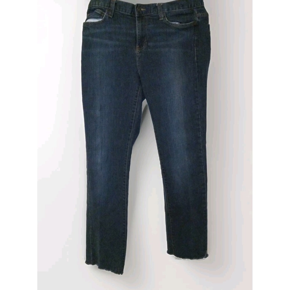 Calvin Klein Skinny Jeans Womens 31/12 Dark Wash Denim Raw Hem Omega Pocket
